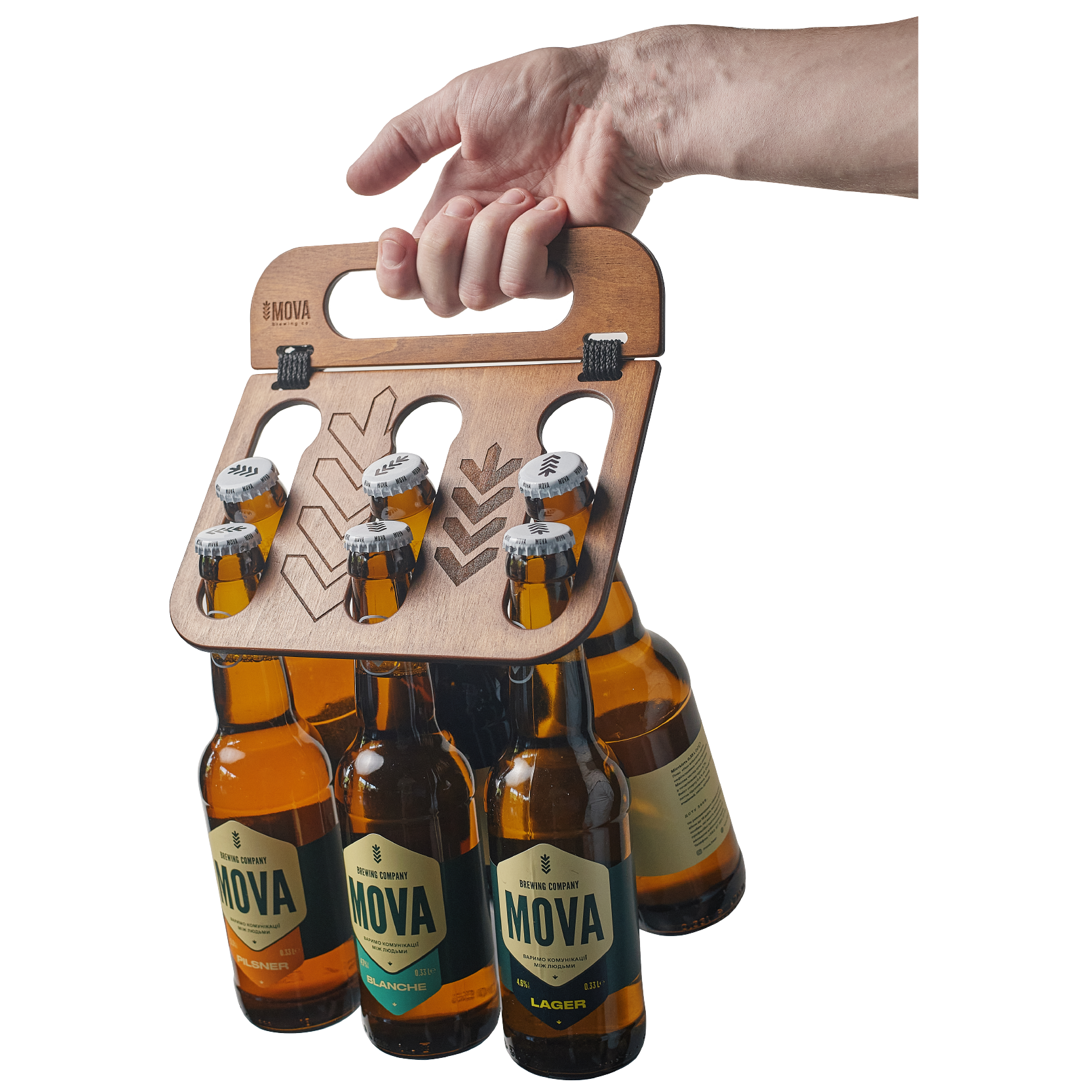 Дерев'яна переноска для пива